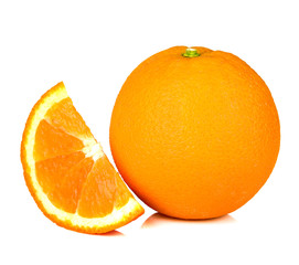 fresh orange isolated on white background