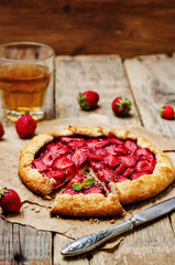 Strawberry galette