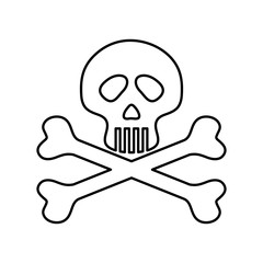 Skull icon. Dead design. vector graphic