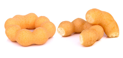 no sugar coating donut on white background