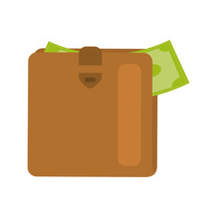 bill and wallet icon. money design. vector graphic
