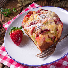 rhubarb strawberry brioches