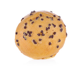 chocolate bun isolated on a white background