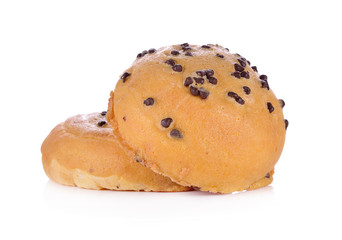 chocolate bun isolated on a white background