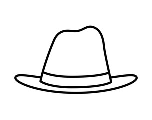 Hat icon. male cloth design. vector graphic