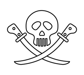 Skull icon. Dead design. vector graphic