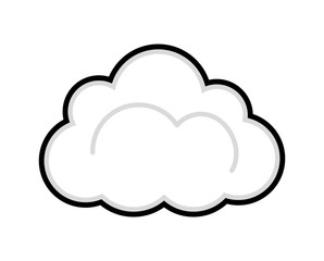 Cloud icon. Weather design. vector graphic