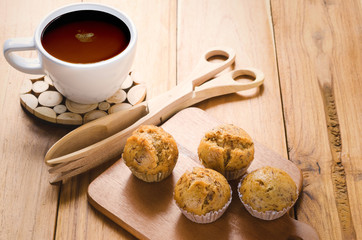 coffee and banana cupcake