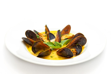 seafood soup with mussels