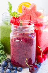 Fresh smoothy drink with igredients