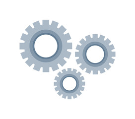 Gear icon. Machine part design. vector graphic