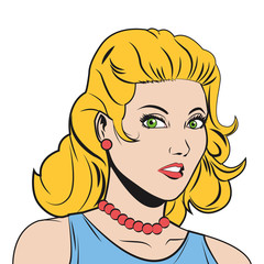 blonde woman portrait