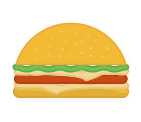 Hamburger icon. Fast food design. vector graphic