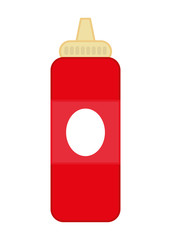 sauce bottle icon. Fast food design. vector graphic