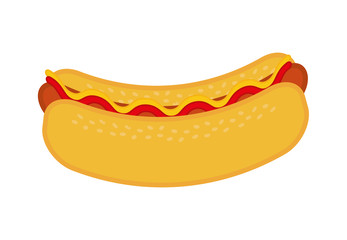 hot dog icon. Fast food design. vector graphic