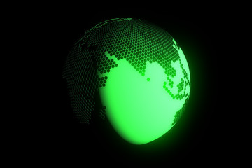 Earth in Motion. Nice 3D Rendering
