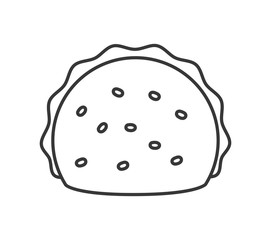 taco icon. Fast food design. vector graphic
