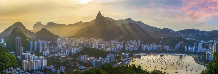 Papier Peint photo Lavable Rio de Janeiro Vue panoramique de Rio de Janeiro, paysage du Brésil