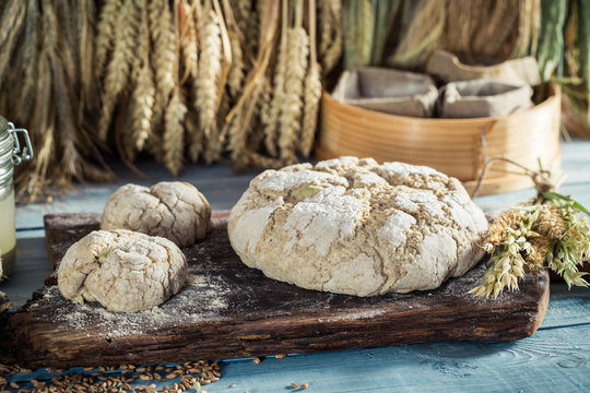 Closeup of bread with whole grains