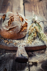 Homemade bread made of good wheat