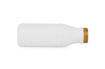 plastic white bottle milk isolated on white background