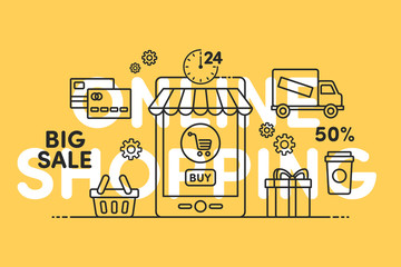 Illustration Shopping online