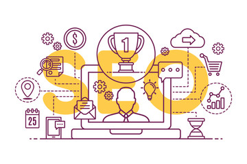 Linear seo illustration