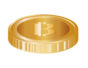 Coin icon. Bitcoin design. vector graphic