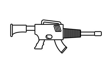 Gun icon. Armed forces design. graphic vector 