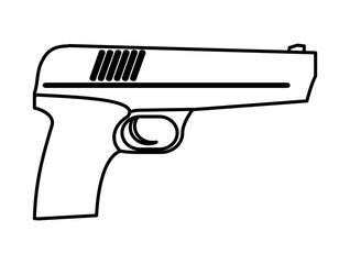 Gun icon. Armed forces design. graphic vector 