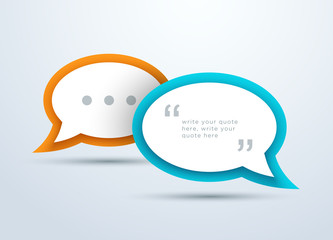 Speech Bubbles Overlapping With 3d Shadows Design A