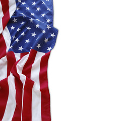Obraz premium American flag on plain background