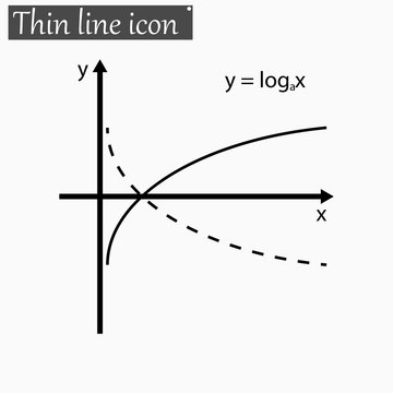 mathematical function Vector Style Black thin line