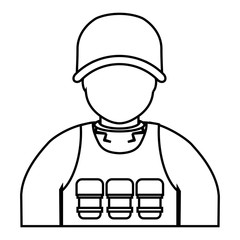 soldier icon. Armed forces. vector graphic