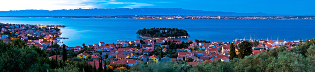 Island of Ugljan evening panorama