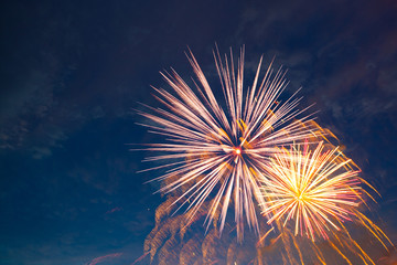 Fireworks display on 4th of July