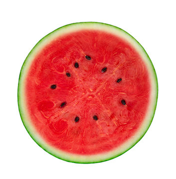 A half of watermelon isolated on white background.