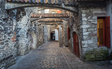 Fototapeta na wymiar Tallinn, Estonia at the old city.