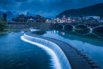 Fototapeta na wymiar he river in The province of Hunan China