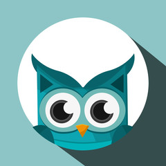 Animal design. owl icon. Isolated illustration , vector