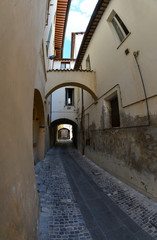 Fototapeta premium FOLIGNO, ITALY - A visit with fisheye lens at the beautiful town of Foligno, Umbria, central Italy.