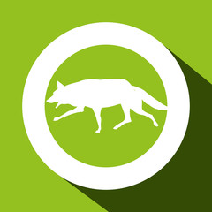 Animal design. wolf icon. Silhouette illustration , vector