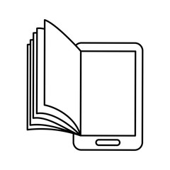 EBook design. smartphone icon. Vector graphic