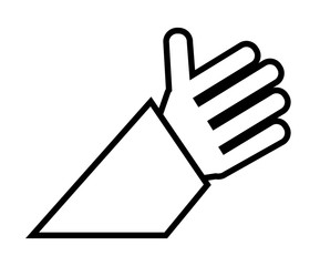 Hand icon. Gesture with fingers. Vector graphic