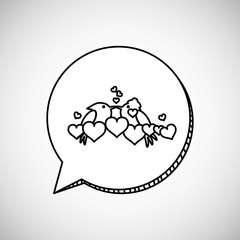 Love design. Romantic icon. Colorfull illustration, vector graph