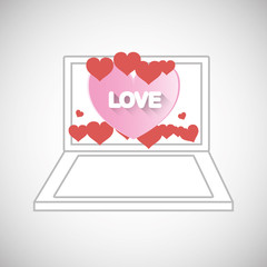 Love design. Romantic icon. Colorfull illustration, vector graph