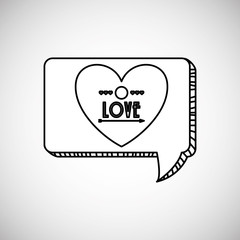 Love design. Romantic icon. Colorfull illustration, vector graph