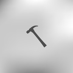 Hammer flat style vector icon