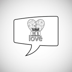 Love design. Romantic icon. Colorfull illustration, vector graph