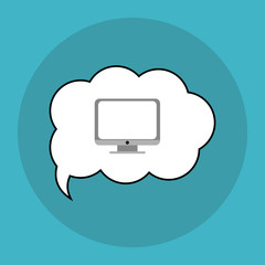 Communication design. bubble icon. Flat illustration, vector gra